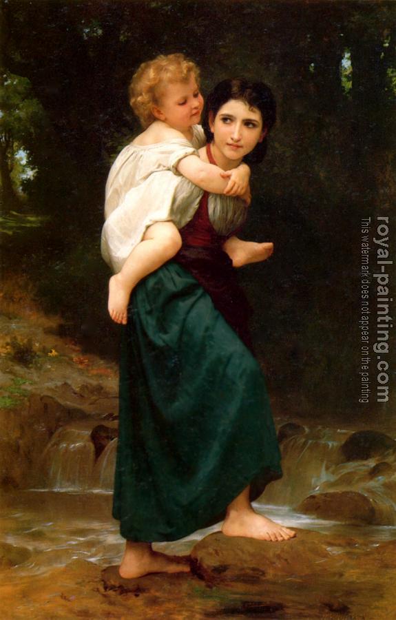 William-Adolphe Bouguereau : Le Passage du gue, The Crossing of the Ford